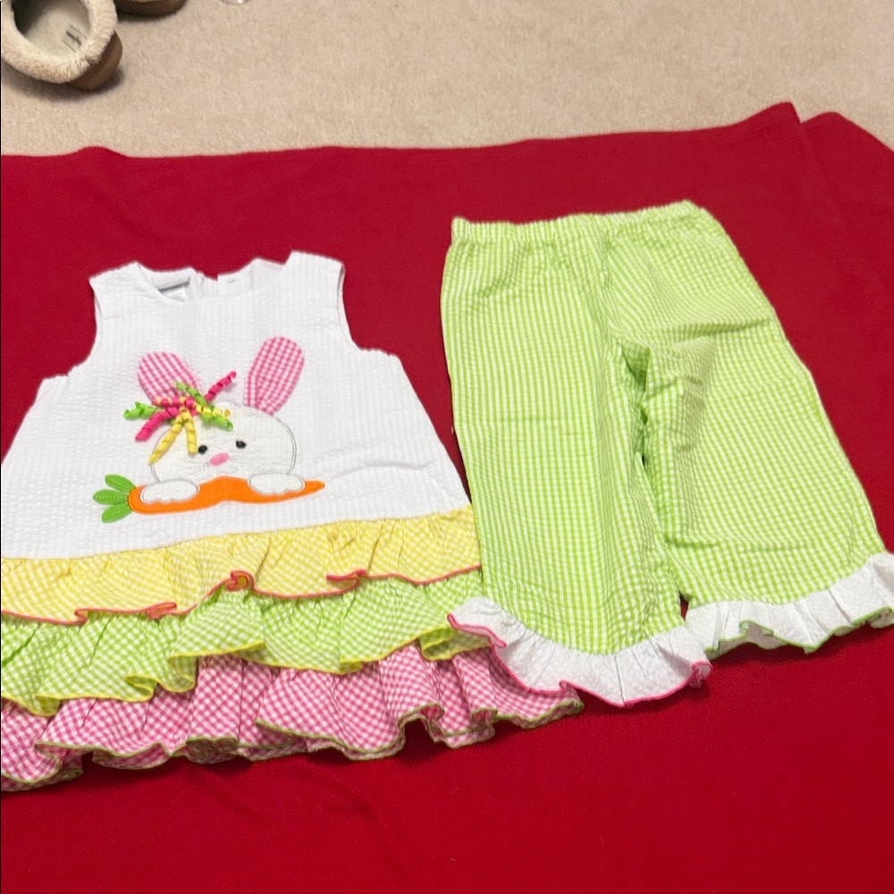 Bonnie Jean Pink and White Outfit